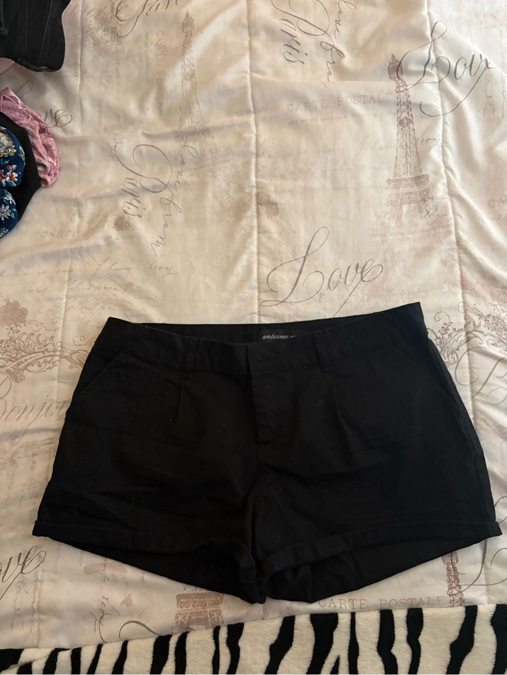 Ambiance Black Women's Jean-Style Shorts
